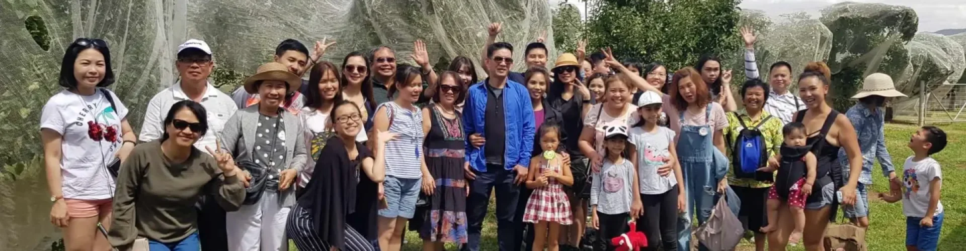 A group travel for Cherry Picking 1 Day Tours